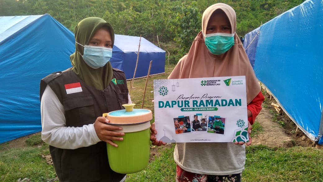Bantu Penyintas Gempa Majene, Dompet Dhuafa Sulsel Dirikan Dapur Ramadan