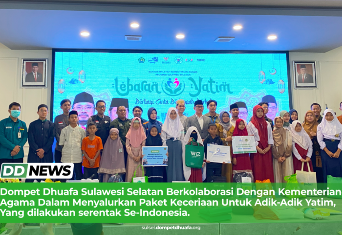Dompet Dhuafa SulSel Berkolaborasi Dengan Kemenag Dalam Penyaluran Paket Anak Yatim