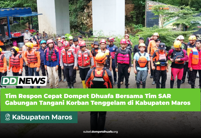 Tim Respon Cepat Dompet Dhuafa Bersama SAR Gabungan Tangani Korban Tenggelam di Kabupaten Maros