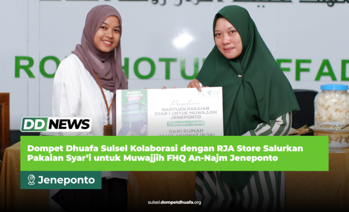 DD News Website Penyaluran Pakaian Syari Kolaborasi RJA 1-1