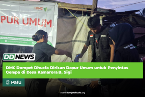 DMC Dompet Dhuafa Dirikan Dapur Umum untuk Penyintas Gempa di Desa Kamarora B, Sigi