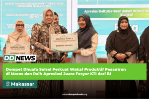 Dompet Dhuafa Sulsel Perkuat Wakaf Produktif Pesantren di Maros dan Raih Apresiasi Juara Fesyar KTI dari BI